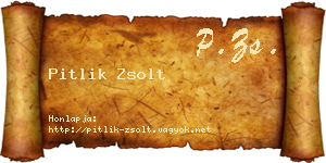 Pitlik Zsolt névjegykártya